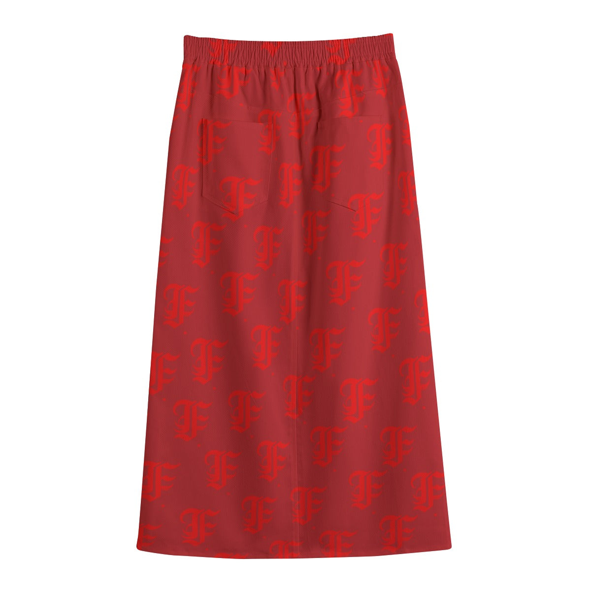 FFDarkCherry Mid-slit Skirt | 245GSM Cotton