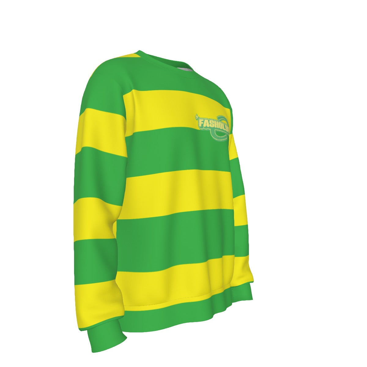 Green & Yellow Striped | Basic Sweater
