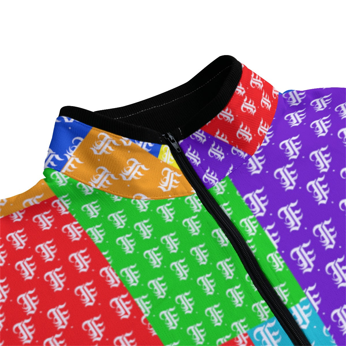 MultiColor Patchwork | Quarter Zip Sweater