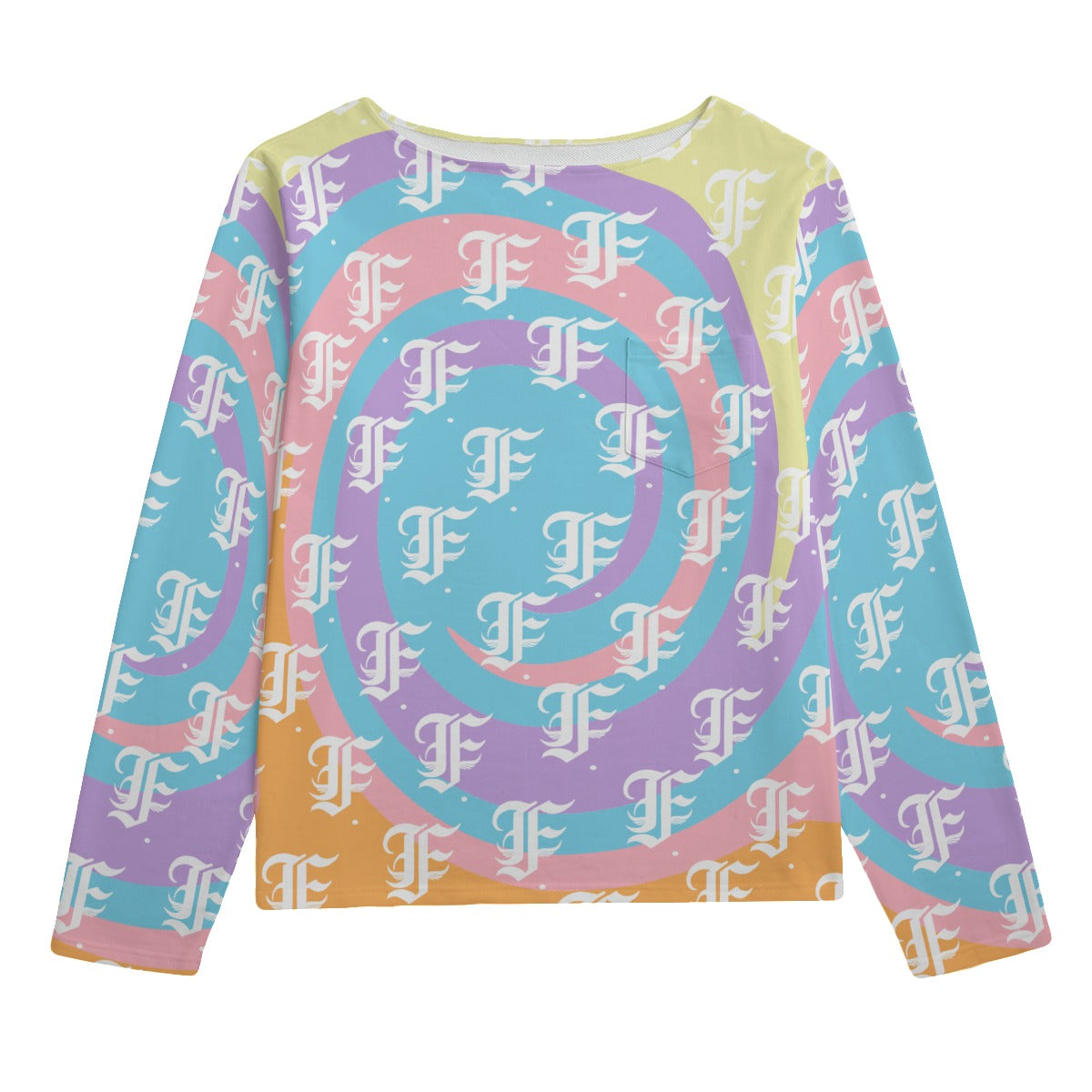 FFPastelSwirl Boat Neck Sweatshirt | 310GSM Cotton
