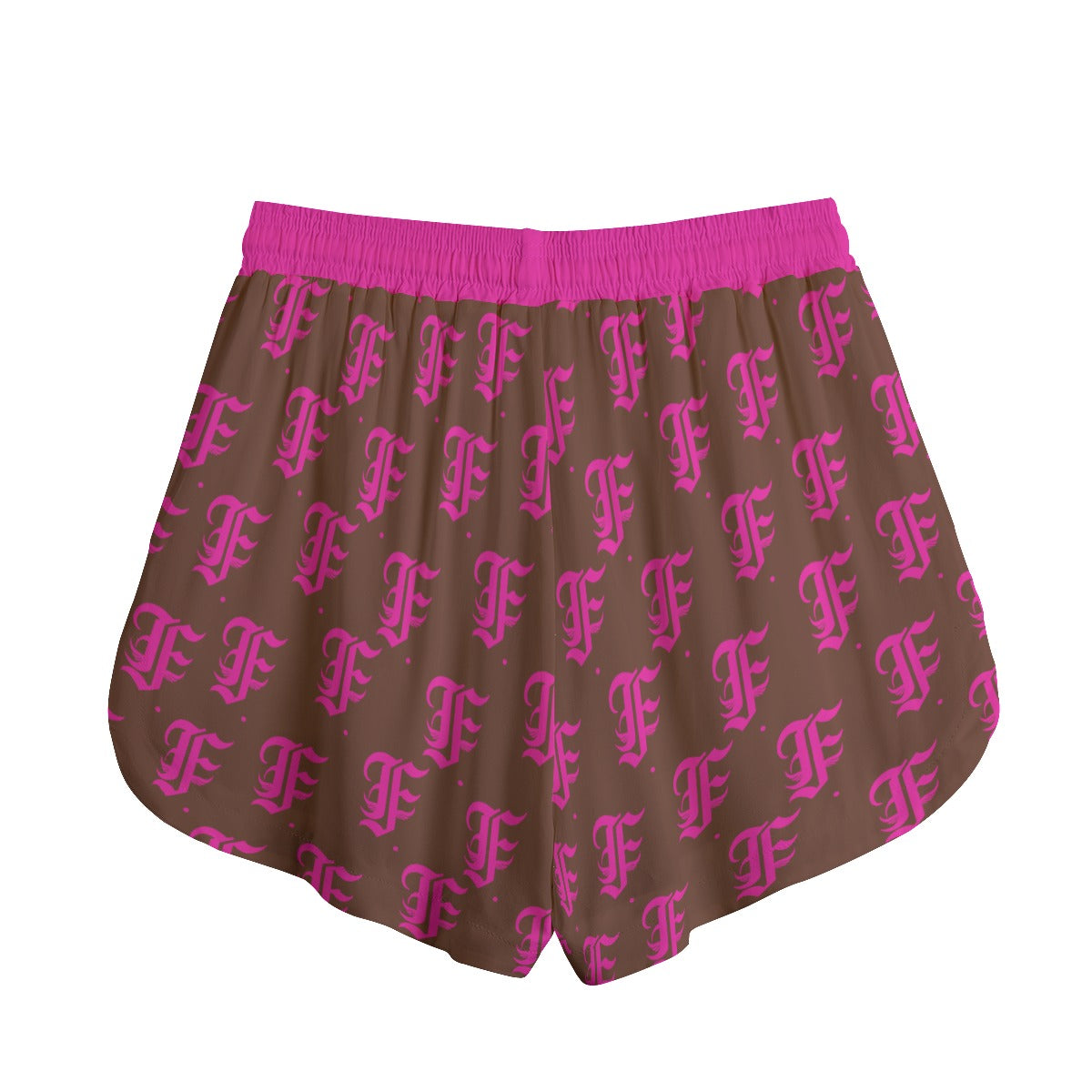 FFPink&Brown | Shorts With Drawstring  (Rayon)