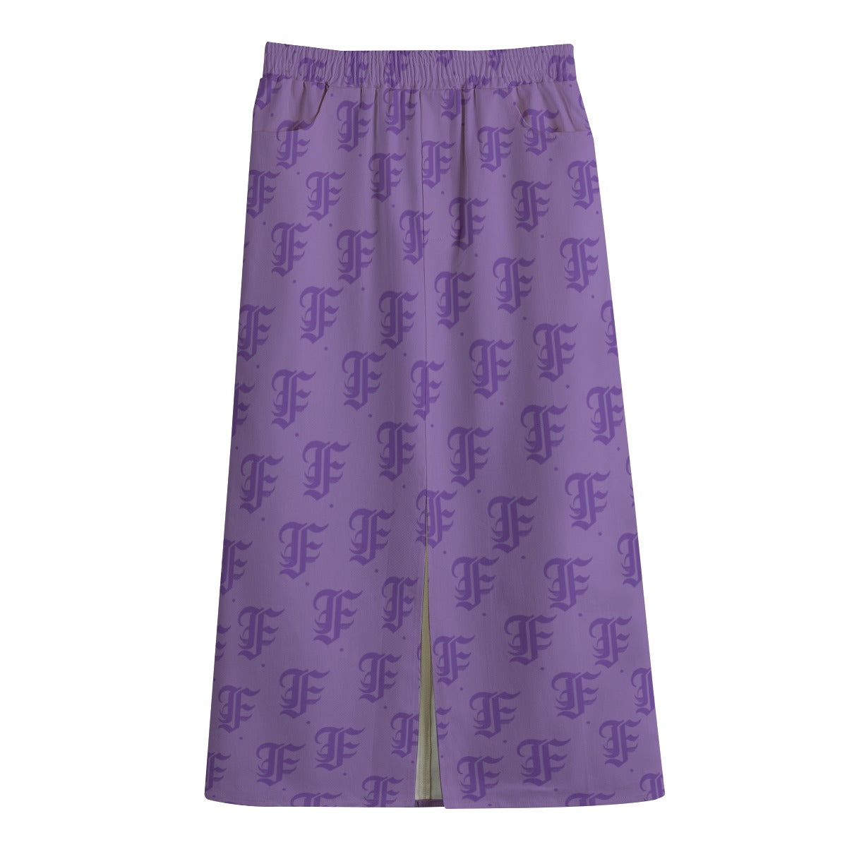 FFPurple Mid-slit Skirt | 245GSM Cotton