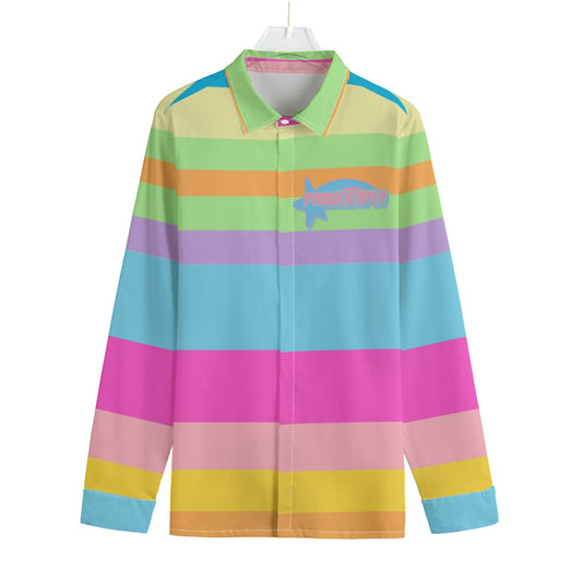 Pastel Striped Button-Up |115GSM Cotton poplin