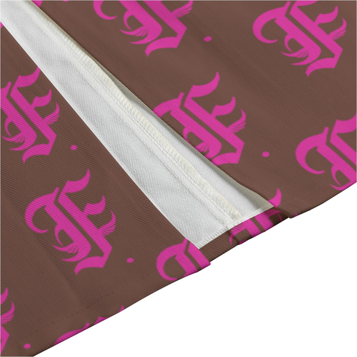 FFBrown&Pink Mid-slit Skirt | 245GSM Cotton