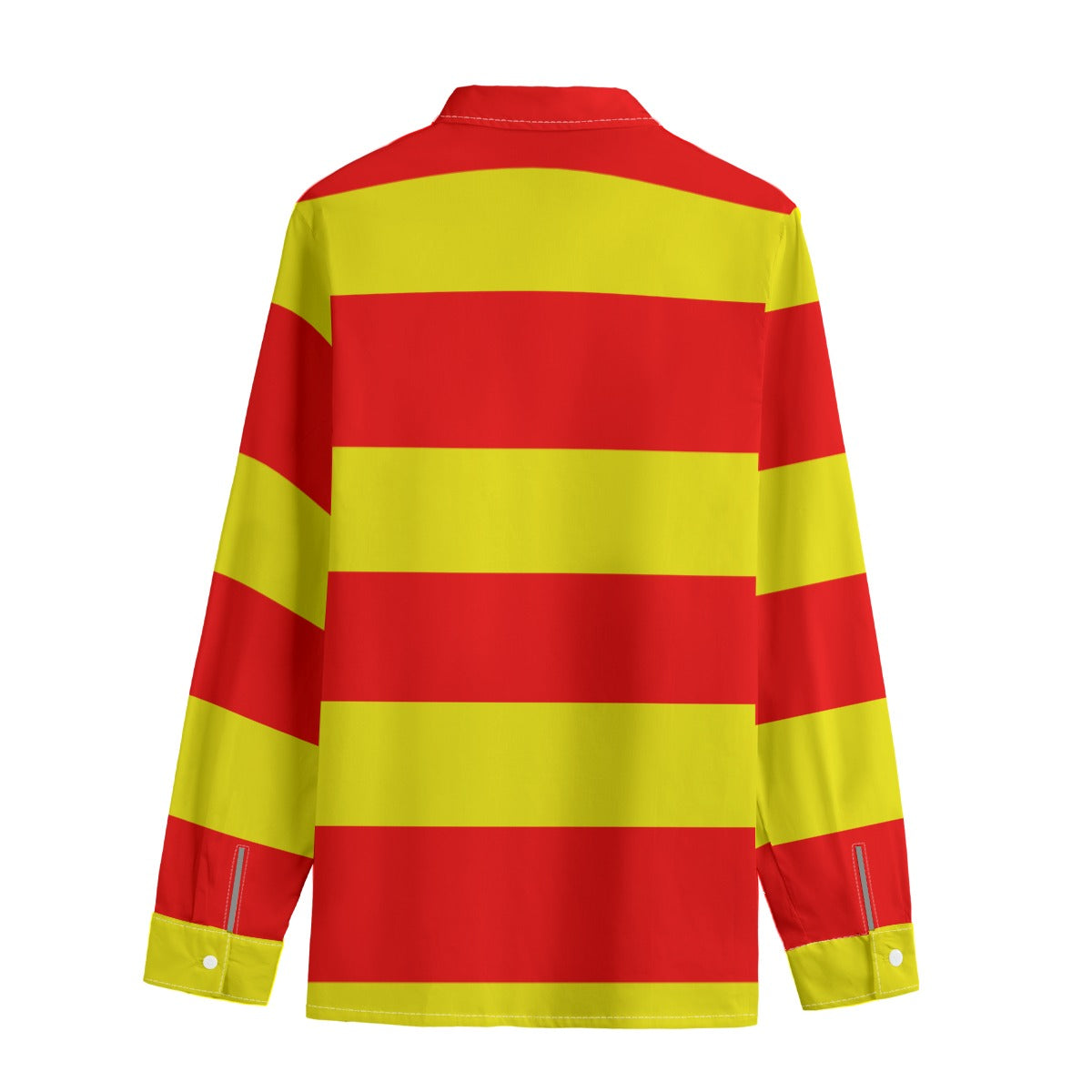 Red&Yellow Striped Button-Up |115GSM Cotton poplin