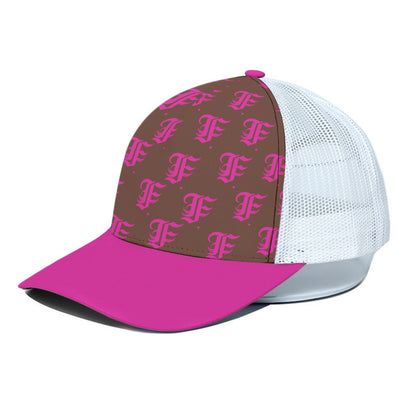 FFPink&Brown | Cap W/ White Half-mesh