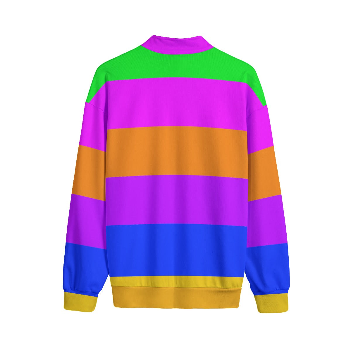 Neon Striped | Quarter Zip Sweater