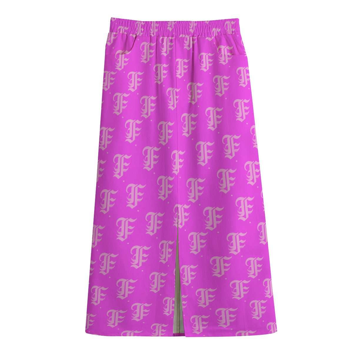 FFPink Mid-slit Skirt | 245GSM Cotton