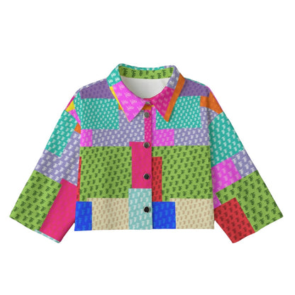FFPatchwork [Cropped Button-Up Jacket] | 245GSM Cotton