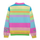 Pastel Striped Heavyweight Zip-Up Polo  | 310GSM Cotton