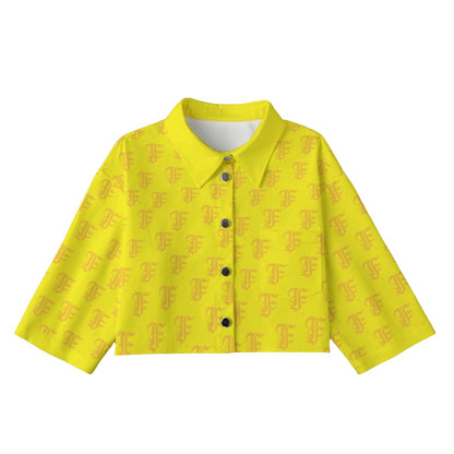 FFYellow [Cropped Button-Up Jacket] | 245GSM Cotton