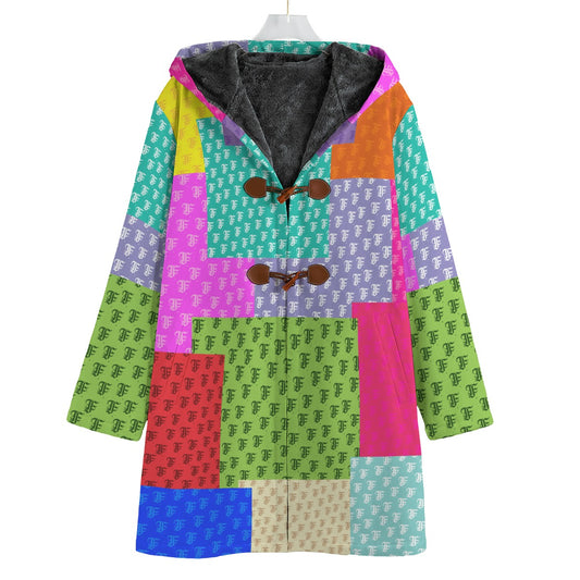 Pastel Patchwork | Fleece Canvas Coat