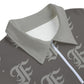FFGrey Heavyweight Zip-Up Polo  | 310GSM Cotton