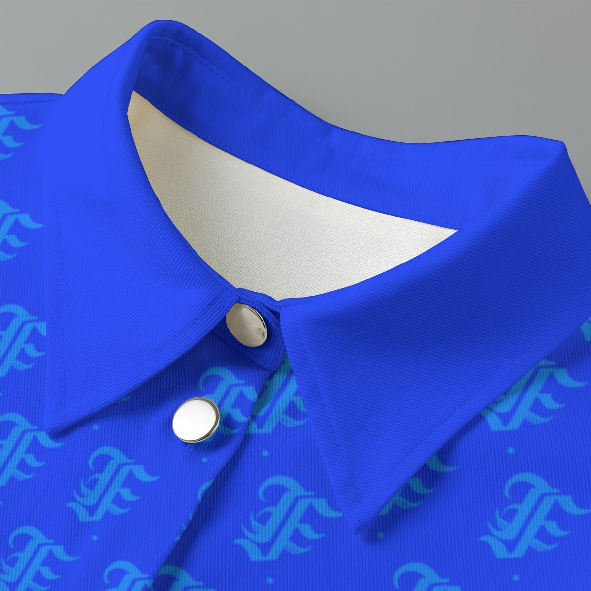 FFBlue [Cropped Button-Up Jacket] | 245GSM Cotton