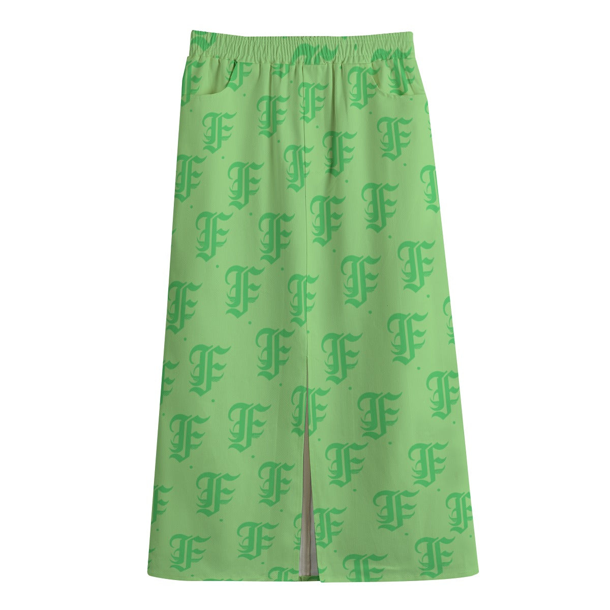 FFMintGreen Mid-slit Skirt | 245GSM Cotton