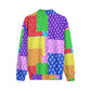 MultiColor Patchwork | Quarter Zip Sweater