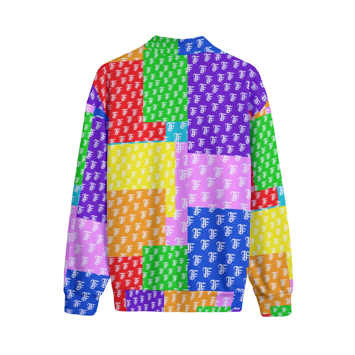 MultiColor Patchwork | Quarter Zip Sweater
