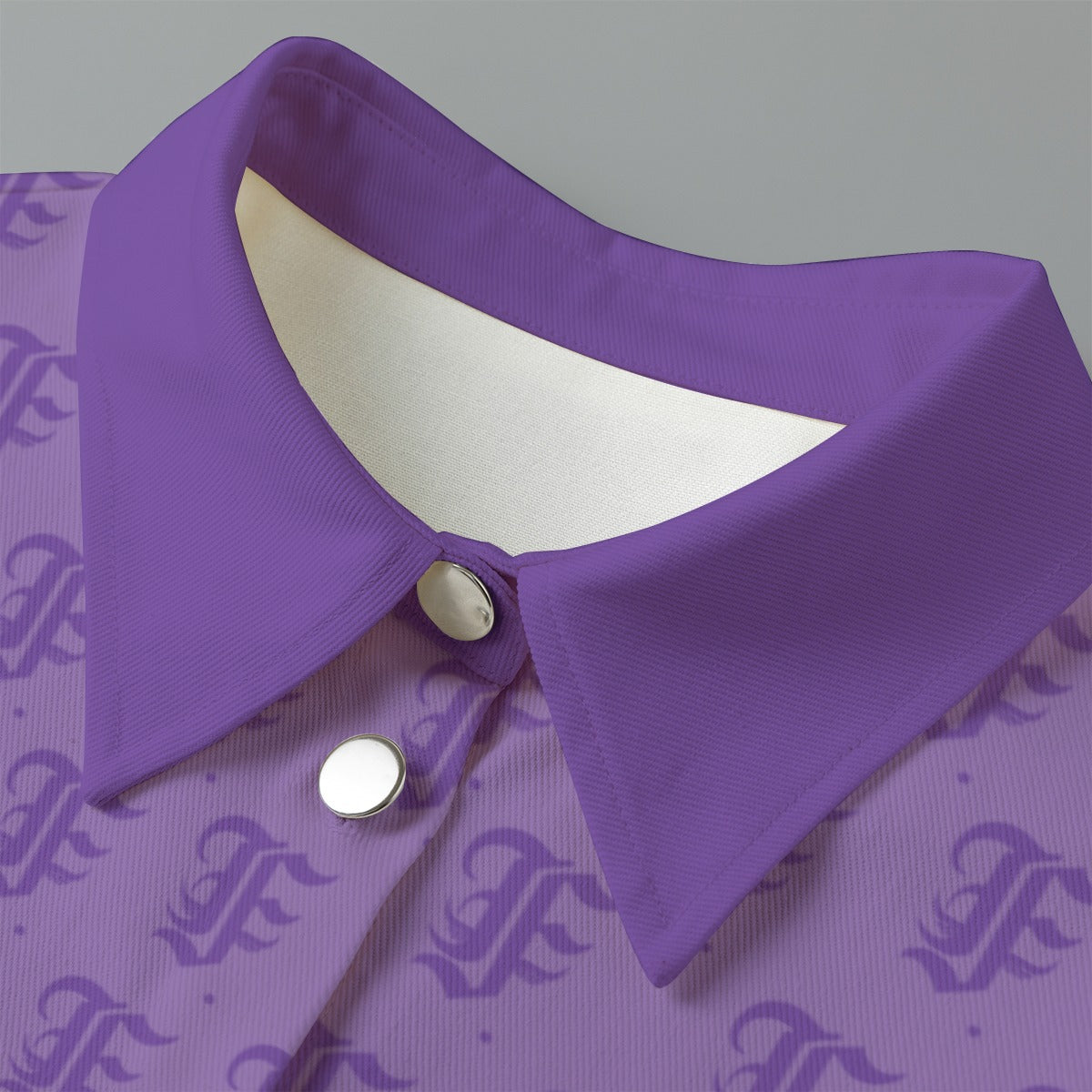 FFPurple [Cropped Button-Up Jacket] | 245GSM Cotton