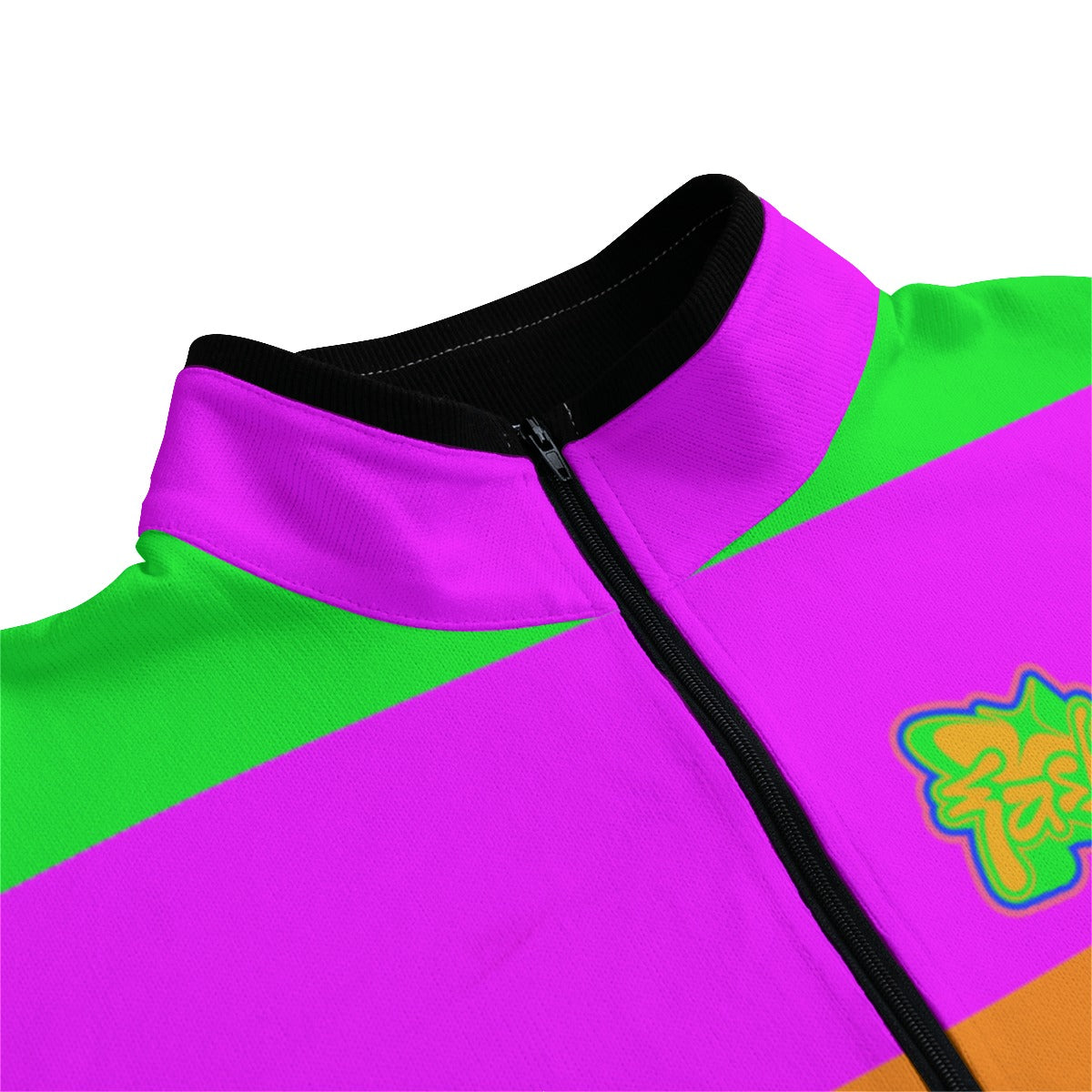 Neon Striped | Quarter Zip Sweater