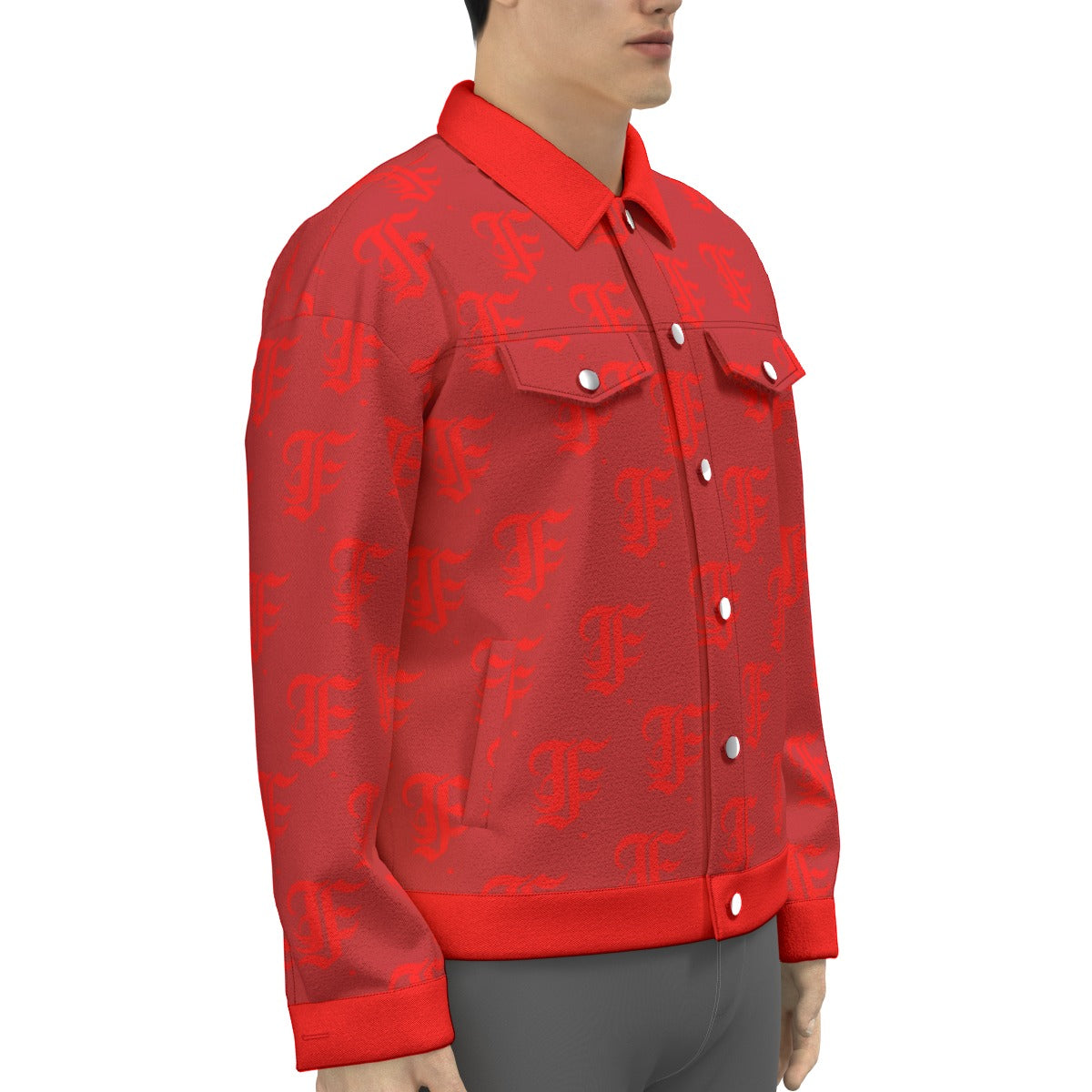 FFDarkCherry Trucker Jacket | 245GSM Cotton