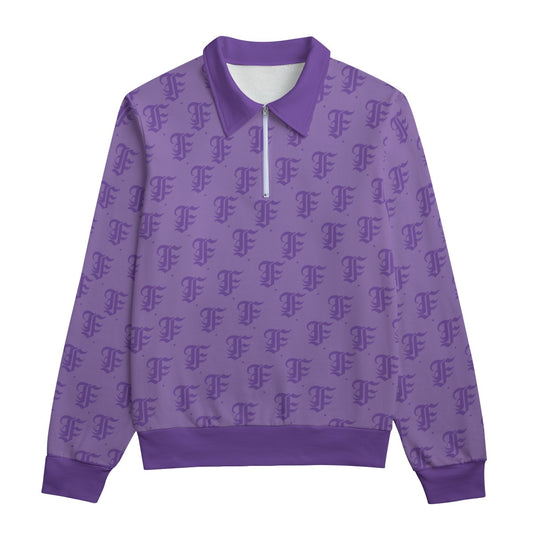 FFPurple Heavyweight Zip-Up Polo  | 310GSM Cotton