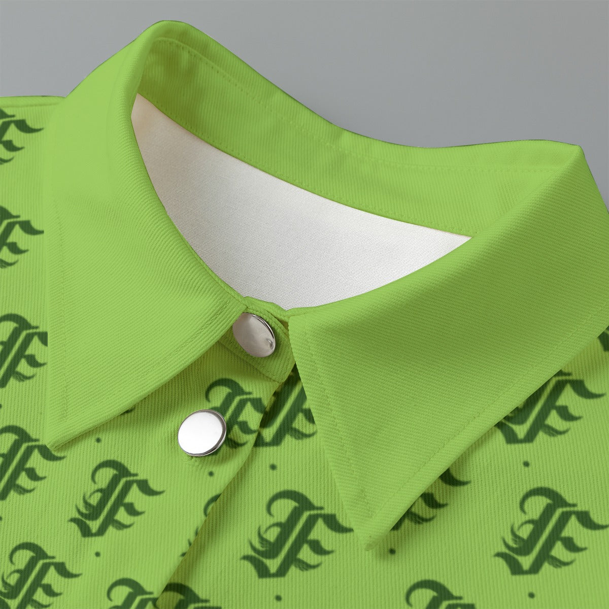 FFGreen [Cropped Button-Up Jacket] | 245GSM Cotton