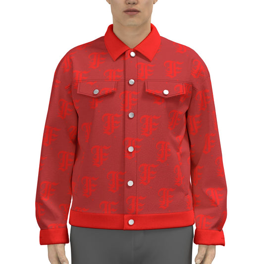 FFDarkCherry Trucker Jacket | 245GSM Cotton