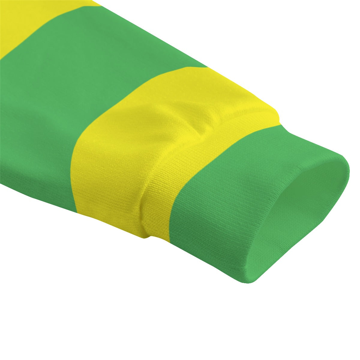 Green & Yellow Striped | Knitted Fleece Zip-up
