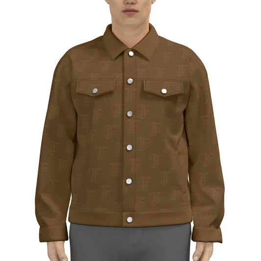 FFBrown Trucker Jacket | 245GSM Cotton
