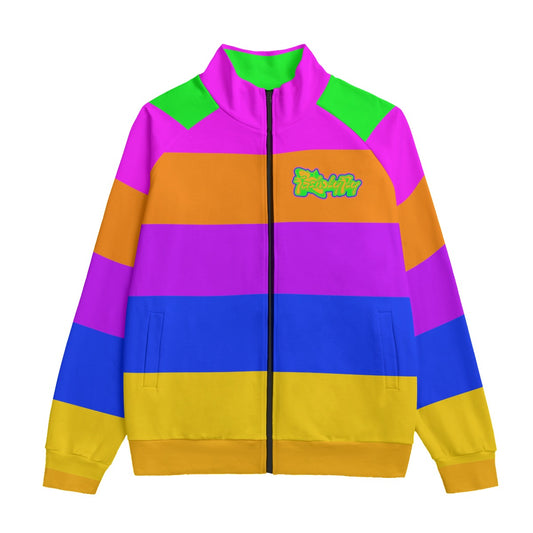 NeonStripped Zip-up | 310GSM Cotton