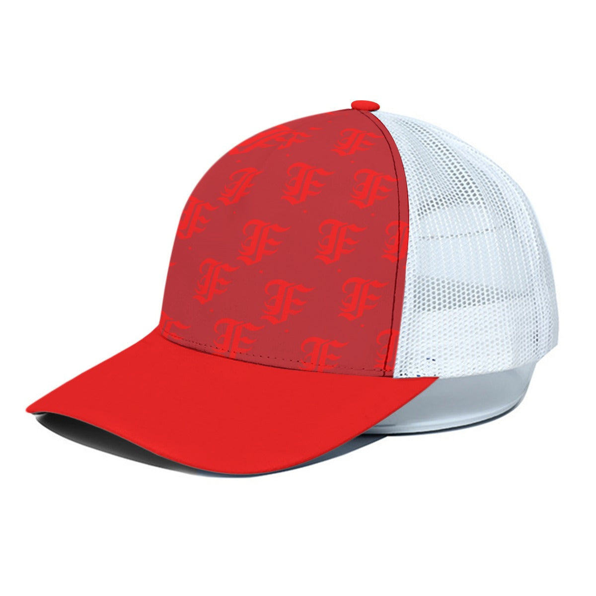 FFDarkCherry | Cap W/ White Half-mesh
