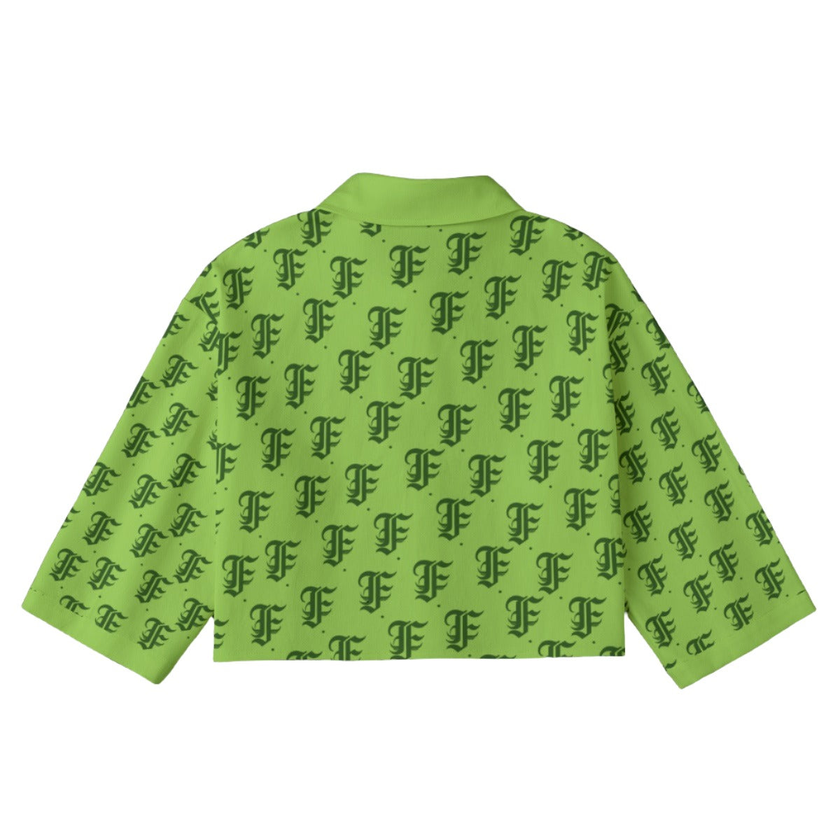 FFGreen [Cropped Button-Up Jacket] | 245GSM Cotton