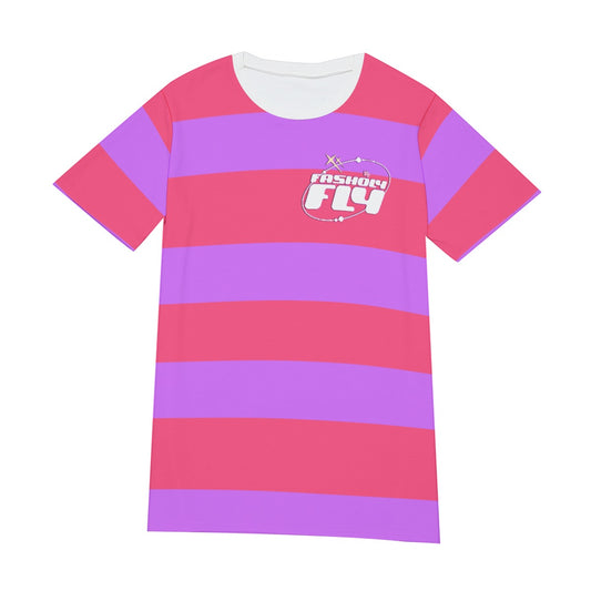 Pink & Purple Striped Tee | 190GSM Cotton