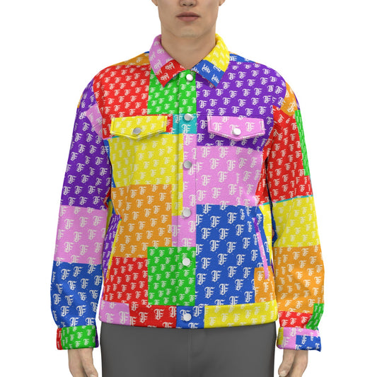 Multi-Color Patchwork Trucker Jacket | 245GSM Cotton