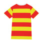 Red & Yellow Striped Tee | 190GSM Cotton