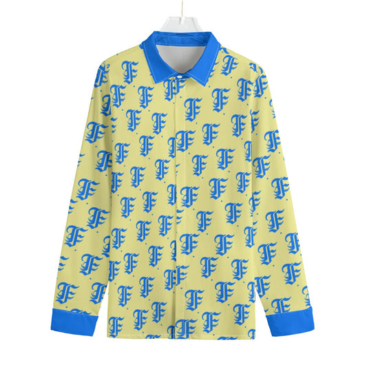 FFCremeBlu Button-Up |115GSM Cotton poplin