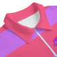 Purple & Pink Striped Heavyweight Zip-Up Polo  | 310GSM Cotton