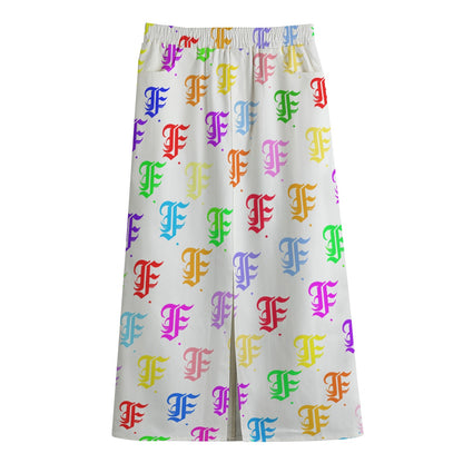 Multi-Fly Mid-slit Skirt | 245GSM Cotton