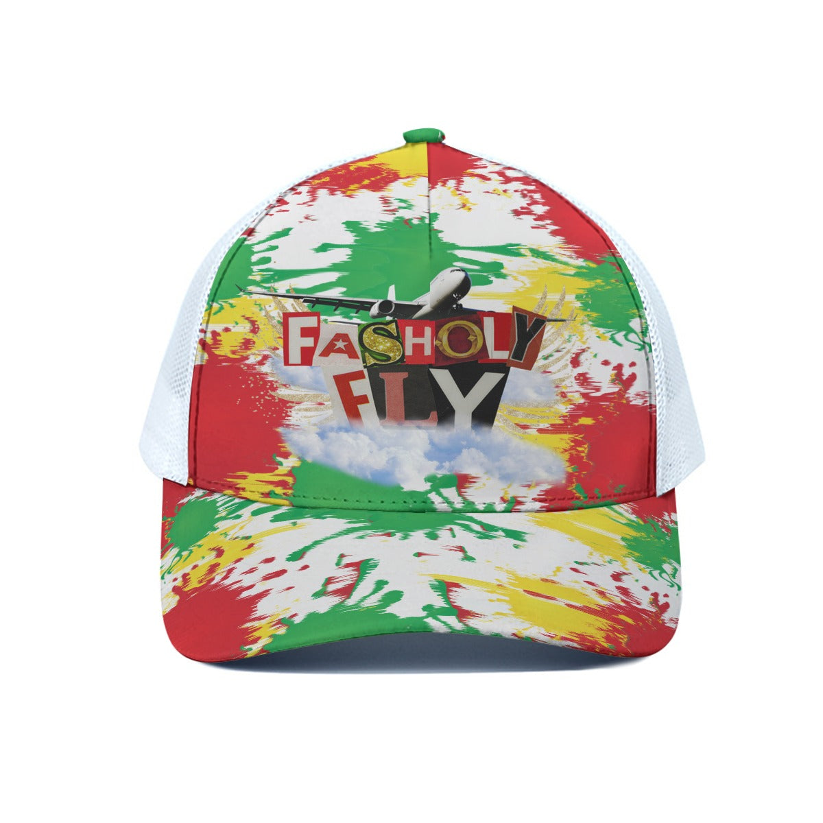 FFOGPaint Splatter |  Cap W/ White Half-mesh