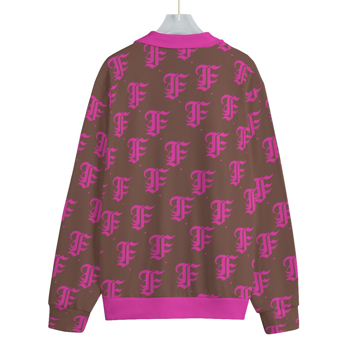 FFBrown&Pink | Knitted Fleece Zip-up