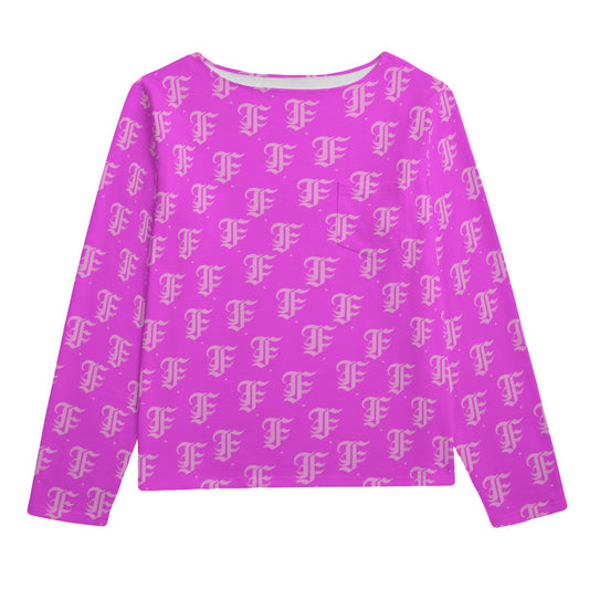 FFPink Boat Neck Sweatshirt | 310GSM Cotton