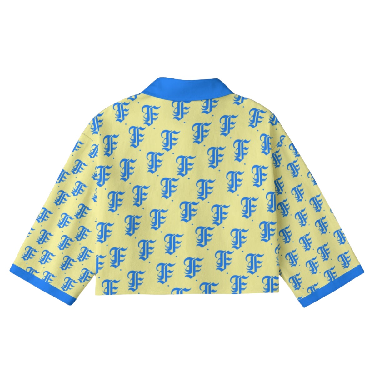 FFCreamBlu [Cropped Button-Up Jacket] | 245GSM Cotton