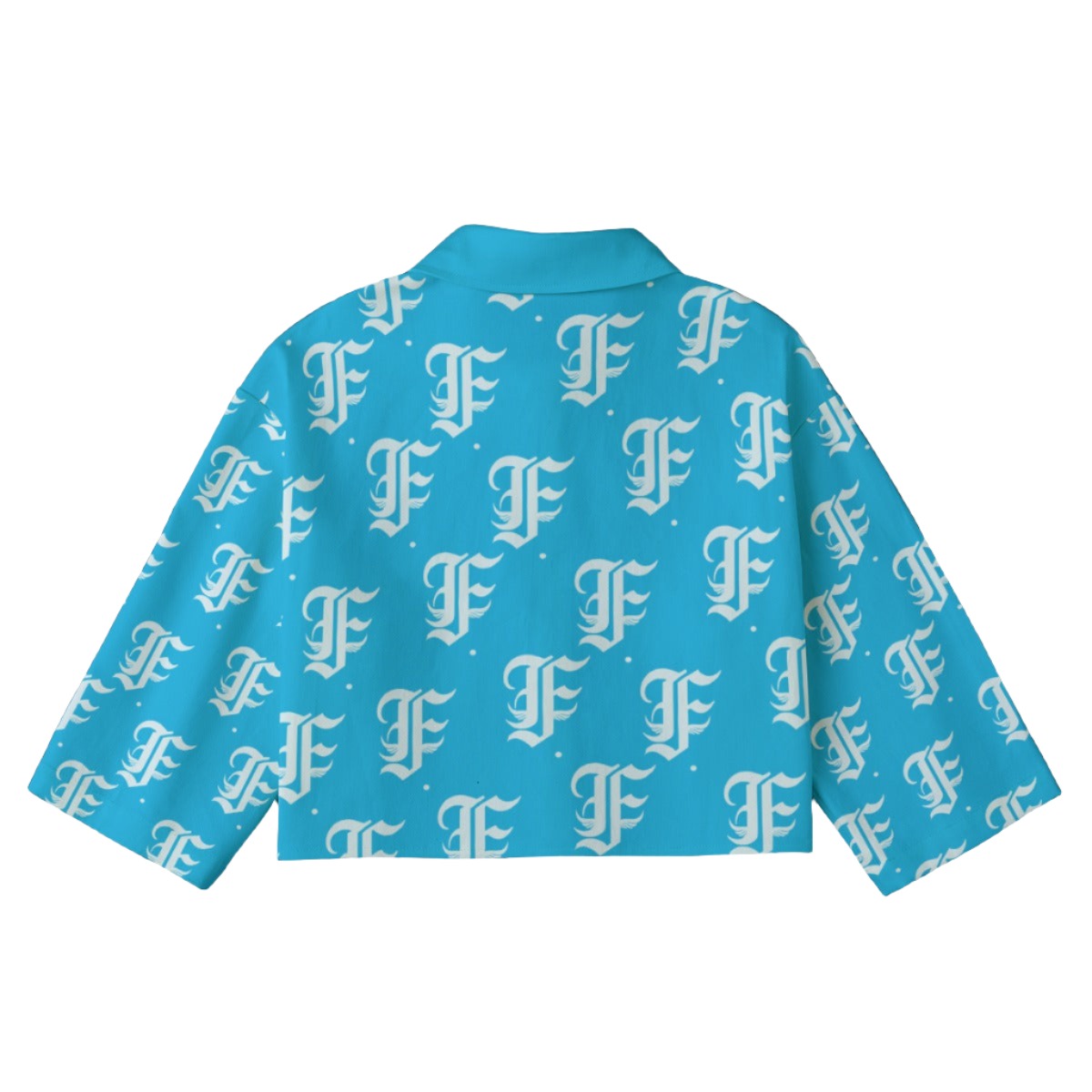 FFBabyBlue [Cropped Button-Up Jacket] | 245GSM Cotton