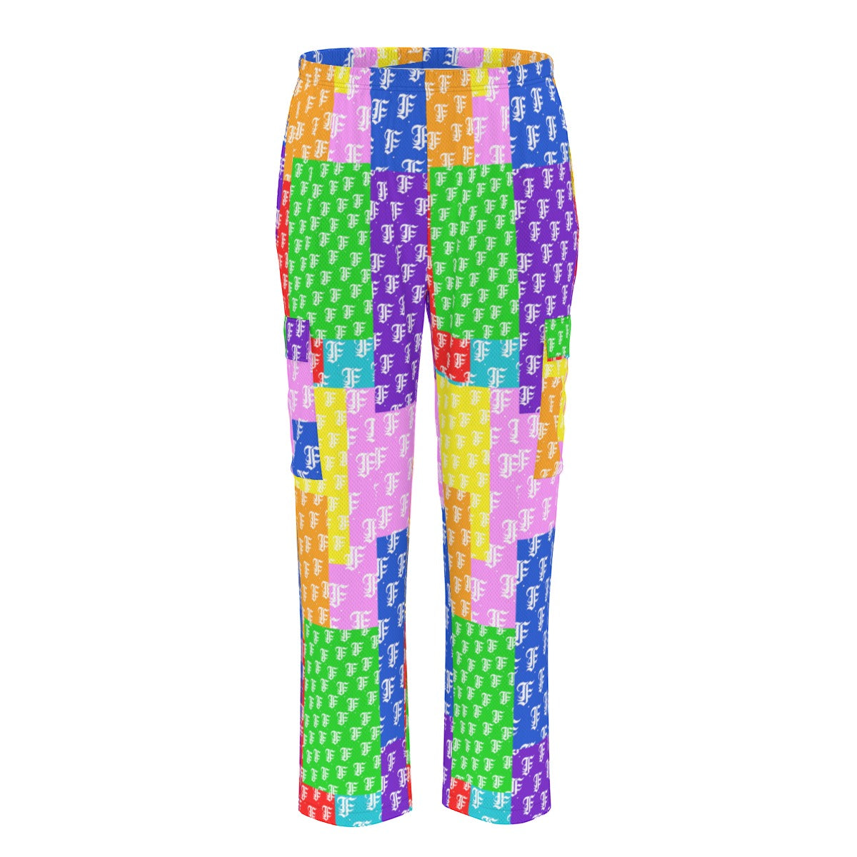 Multi-Color Patchwork | Track Cargo Pants
