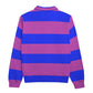 Purple & Blue Striped Heavyweight Zip-Up Polo  | 310GSM Cotton