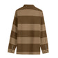 Coffee Striped Button-Up |115GSM Cotton poplin