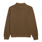 FFBrown Heavyweight Zip-Up Polo  | 310GSM Cotton