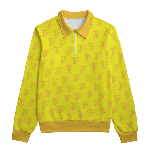 FFYellow Heavyweight Zip-Up Polo  | 310GSM Cotton