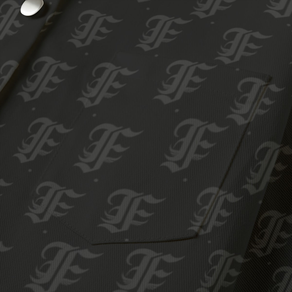 FFBlack [Cropped Button-Up Jacket] | 245GSM Cotton