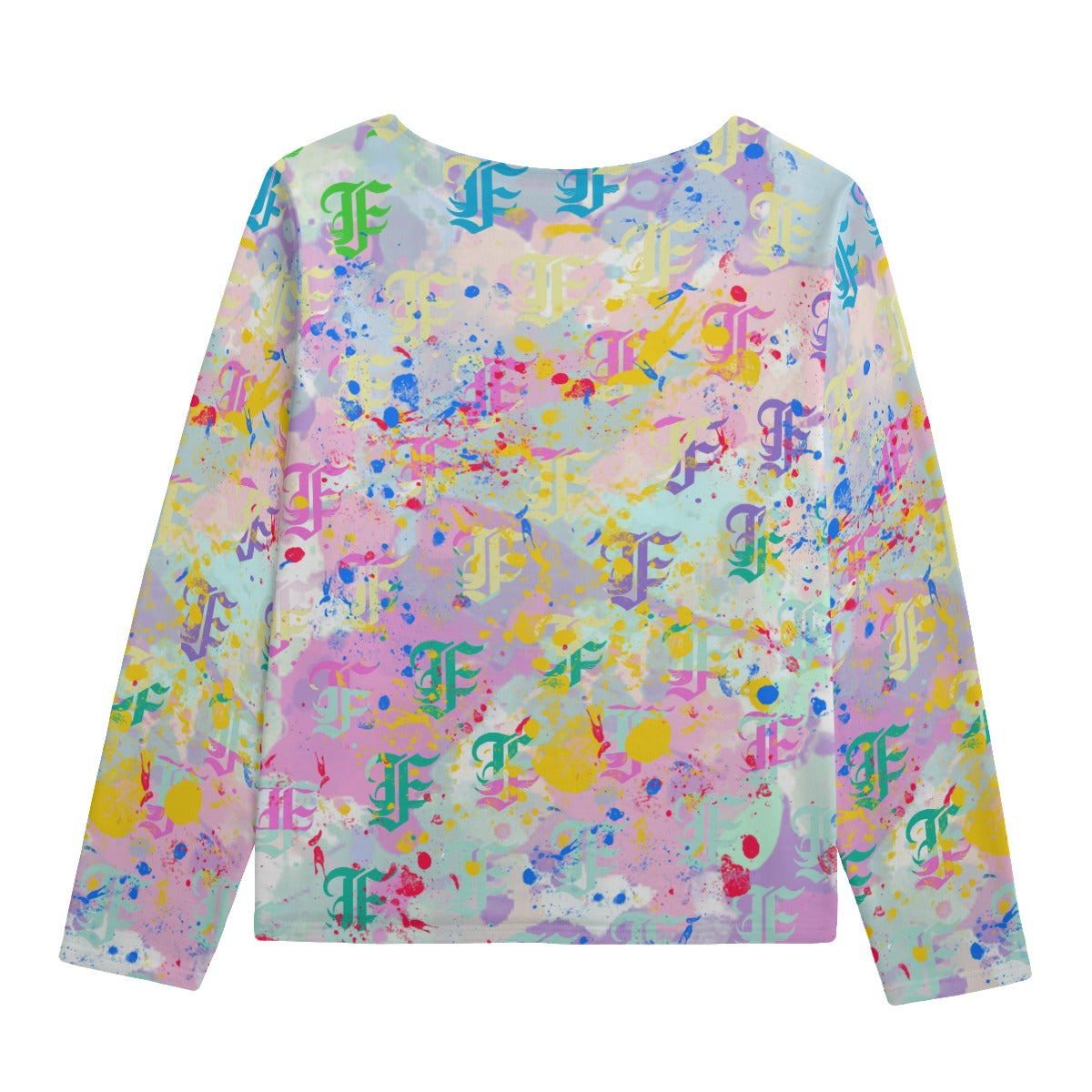 FFPastel Splatter Boat Neck Sweatshirt | 310GSM Cotton